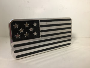 USA Flag Rectangle - Black