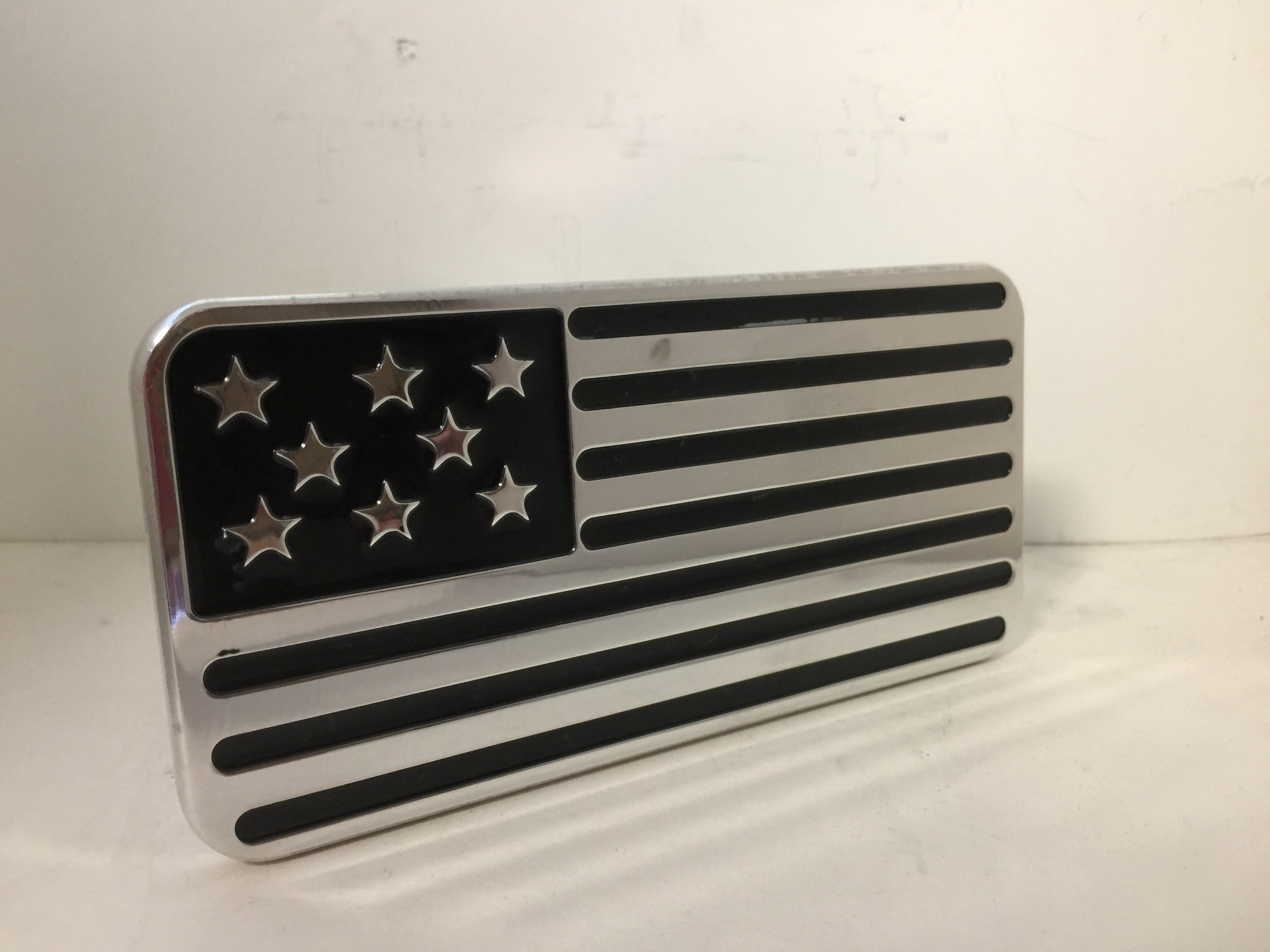 USA Flag Rectangle - Black