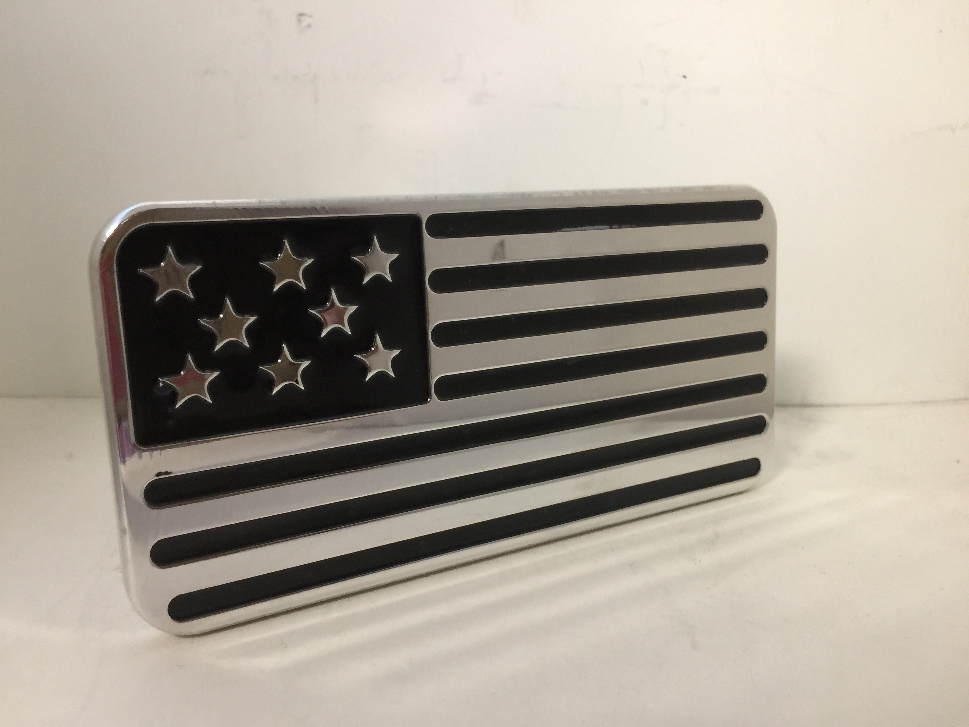 USA Flag Rectangle - Black